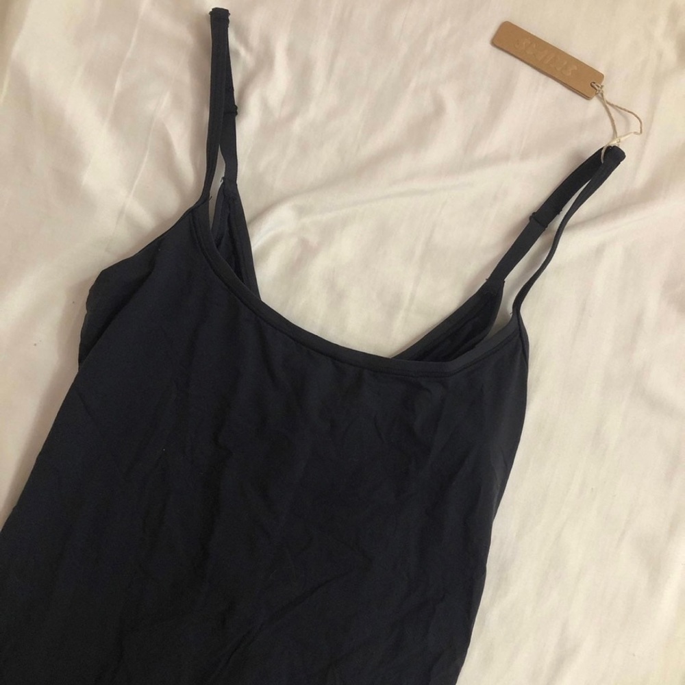 SKIMS Fits Everybody Slip Mini Bodycon Dress Black